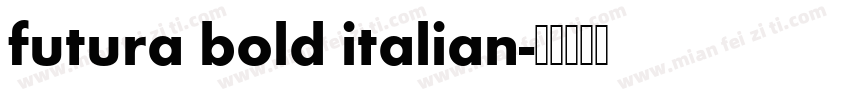 futura bold italian字体转换